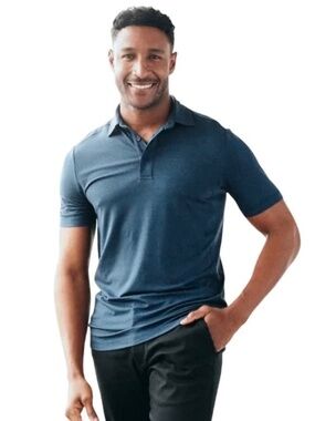 Quince Flowknit Breeze Performance Polo shirt short sleeve Sz Large NWT